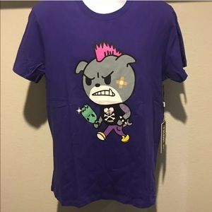 💕SOLD💕 Dog Fight Graphic Tshirt by Tokidoki Deep Purple